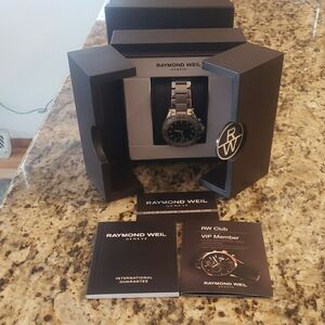 Raymond Weil Black and Silver Watch